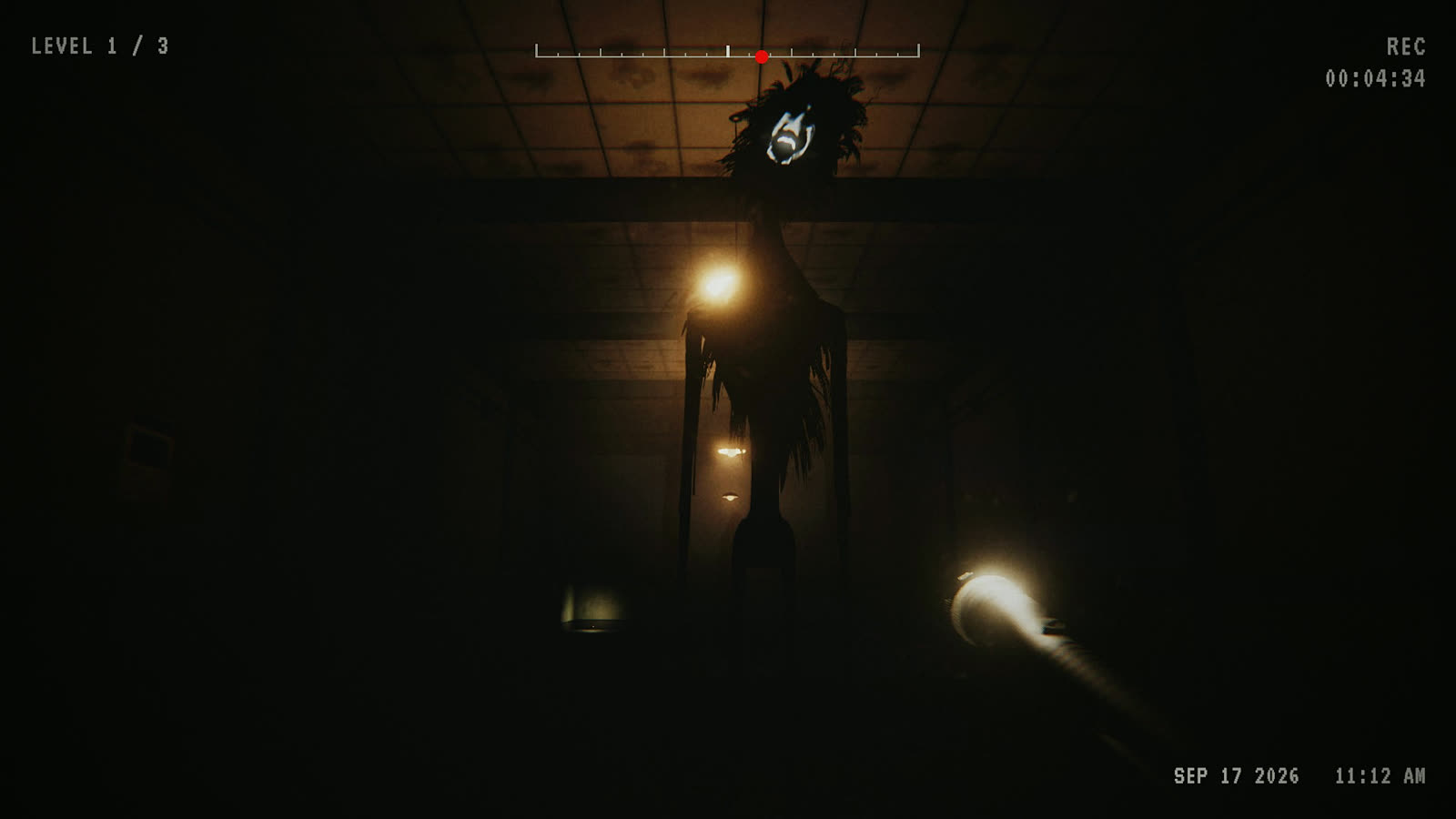 Something standing far down the hall